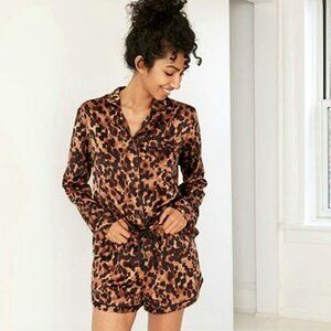 STARS ABOVE LEOPARD PRINT PAJAMA SET